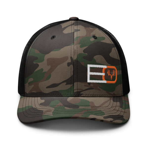 camouflage trucker hat camo black front 662e69181f3a8