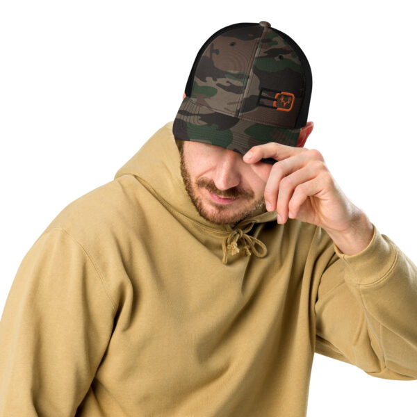 camouflage trucker hat camo black front 662e6e0865769