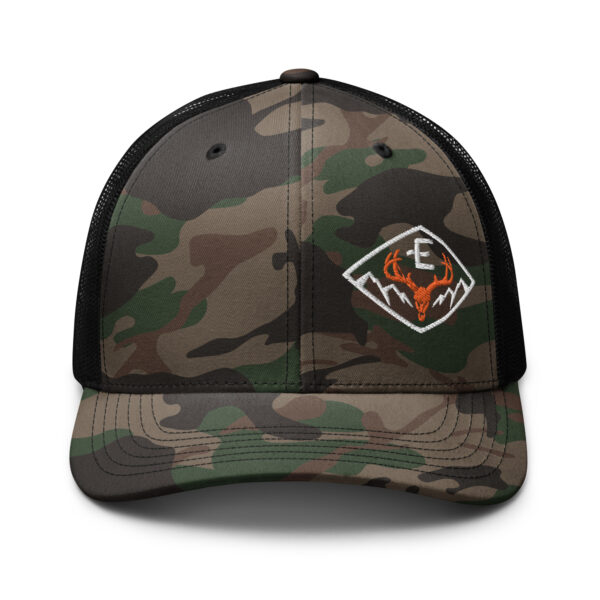 camouflage trucker hat camo black front 662e79b8809c8