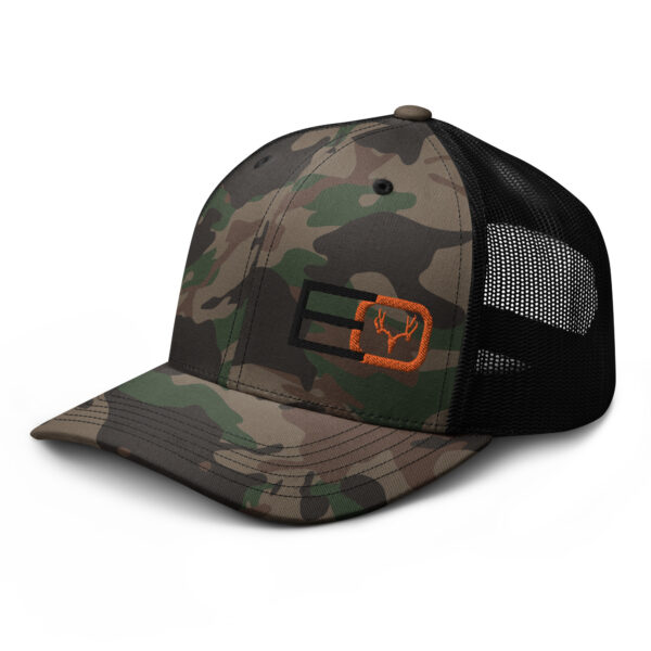 camouflage trucker hat camo black left front 662e6e086594c