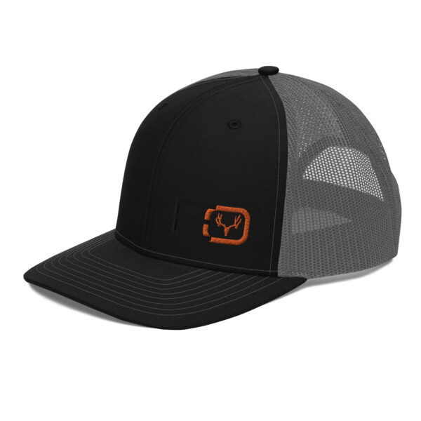 snapback trucker cap black charcoal left front 662e757457fc3