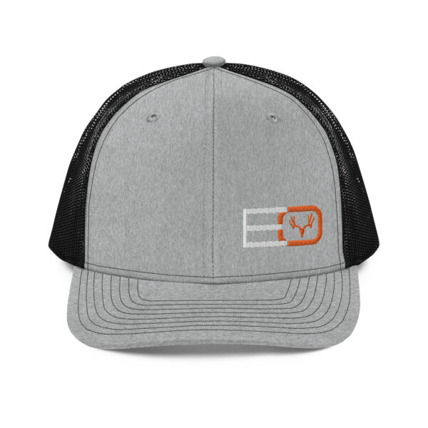 snapback trucker cap heather grey black front 662e737834007