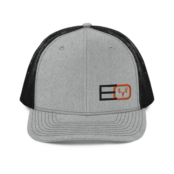 snapback trucker cap heather grey black front 662e757458f92