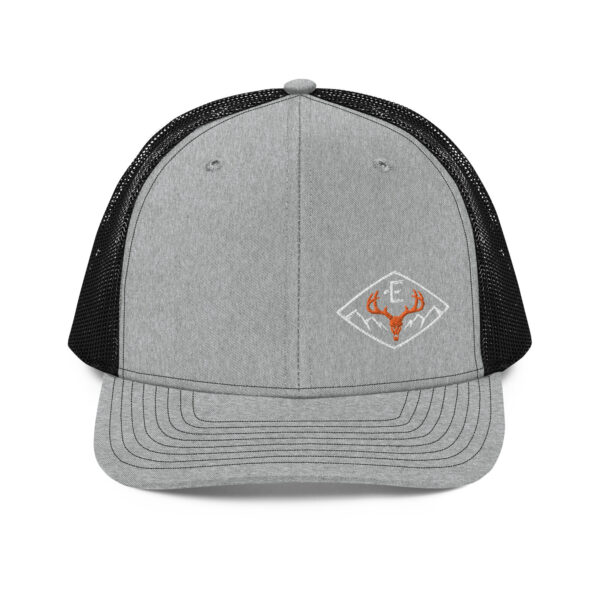 snapback trucker cap heather grey black front 662e7e65d0d20