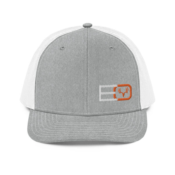 snapback trucker cap heather grey white front 662e737833c6b