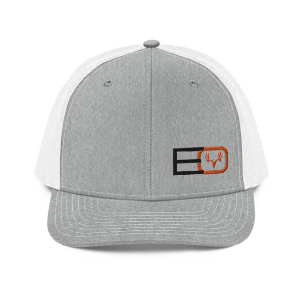 snapback trucker cap heather grey white front 662e757458ab2