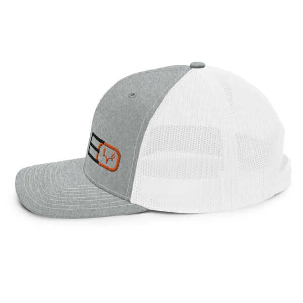 snapback trucker cap heather grey white left side 662e757458c06