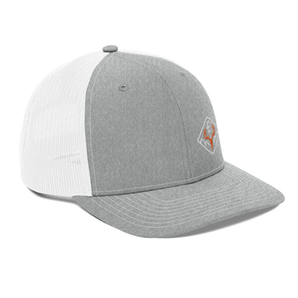 snapback trucker cap heather grey white right front 662e7e65d0c10