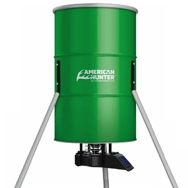 american hunter 350 lb tripod feeder w updated sunslinger kit gmahss350