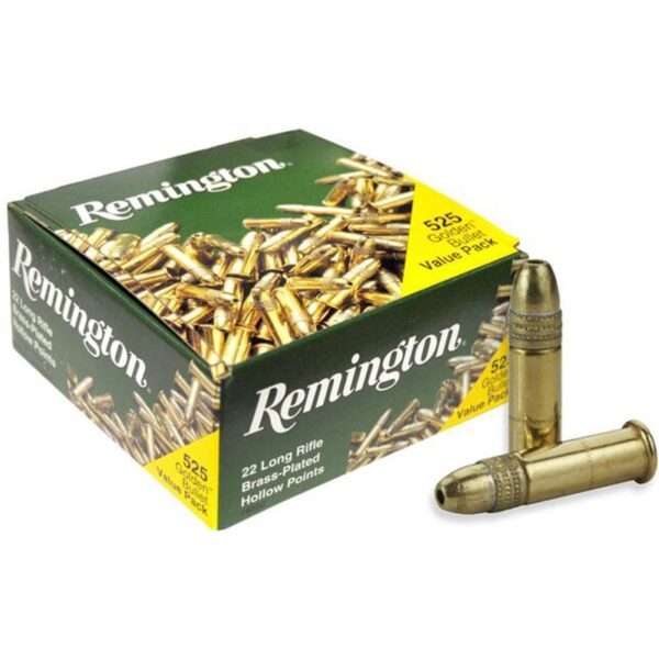 remington golden bullet rimfire ammunition 22 lr 36 gr hp 1280 fps 525 ct rt21250 1